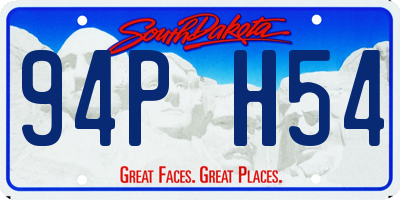 SD license plate 94PH54
