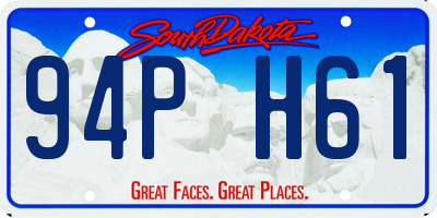 SD license plate 94PH61