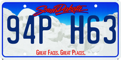 SD license plate 94PH63