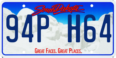 SD license plate 94PH64