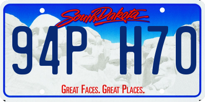 SD license plate 94PH70