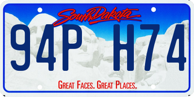 SD license plate 94PH74