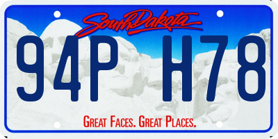 SD license plate 94PH78