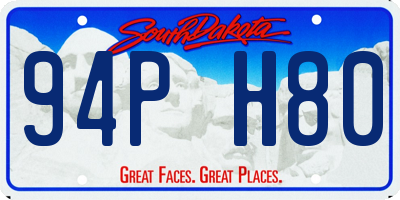 SD license plate 94PH80