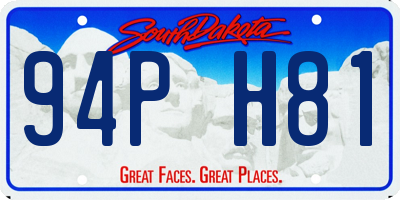 SD license plate 94PH81