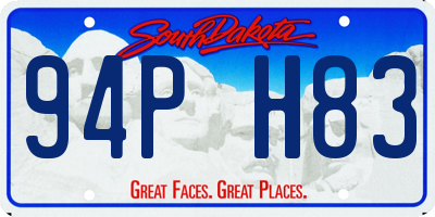 SD license plate 94PH83