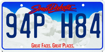 SD license plate 94PH84