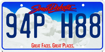 SD license plate 94PH88