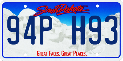 SD license plate 94PH93