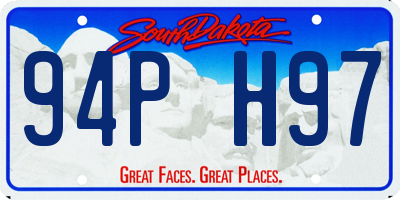 SD license plate 94PH97