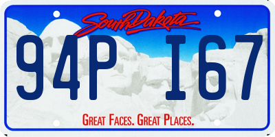 SD license plate 94PI67