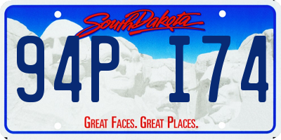 SD license plate 94PI74