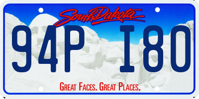 SD license plate 94PI80