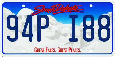 SD license plate 94PI88