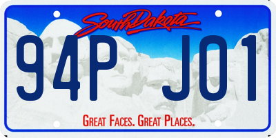 SD license plate 94PJ01