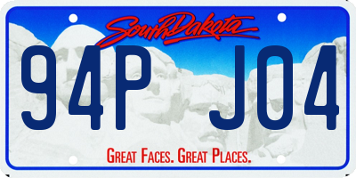 SD license plate 94PJ04