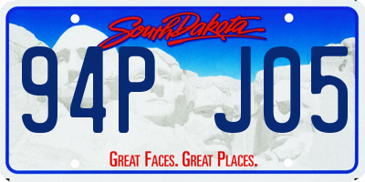 SD license plate 94PJ05