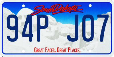 SD license plate 94PJ07