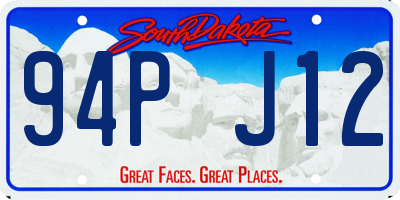 SD license plate 94PJ12