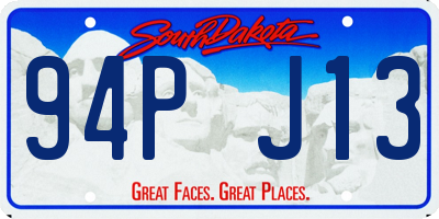 SD license plate 94PJ13