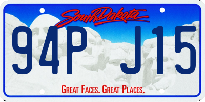 SD license plate 94PJ15