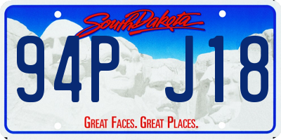 SD license plate 94PJ18