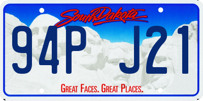 SD license plate 94PJ21