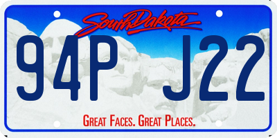 SD license plate 94PJ22