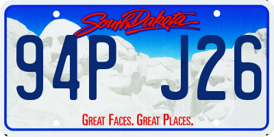 SD license plate 94PJ26