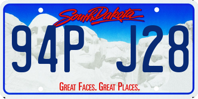 SD license plate 94PJ28