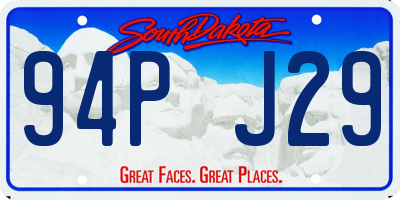 SD license plate 94PJ29