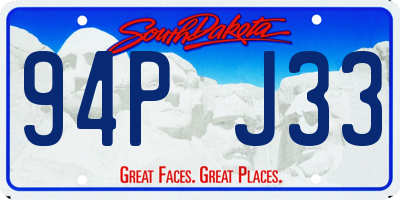 SD license plate 94PJ33