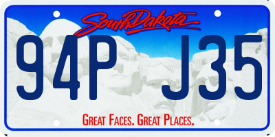 SD license plate 94PJ35