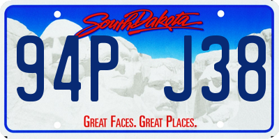 SD license plate 94PJ38