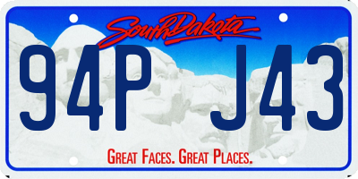 SD license plate 94PJ43