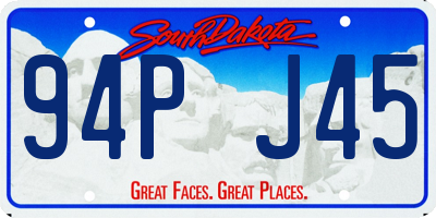 SD license plate 94PJ45