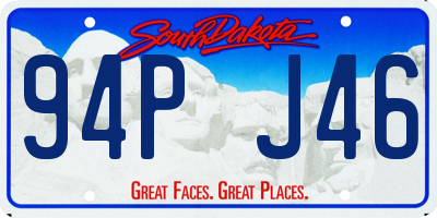 SD license plate 94PJ46