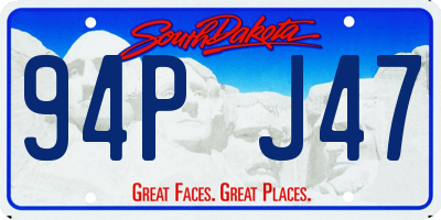 SD license plate 94PJ47