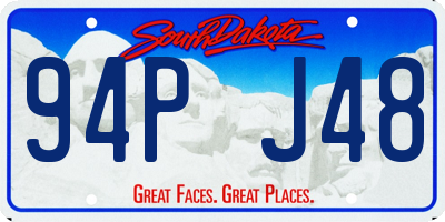SD license plate 94PJ48
