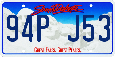 SD license plate 94PJ53