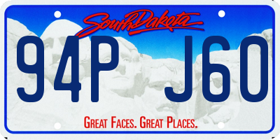 SD license plate 94PJ60