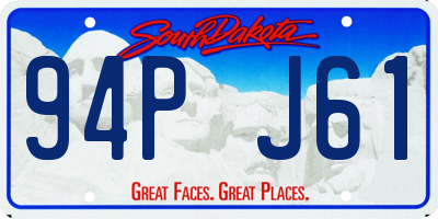 SD license plate 94PJ61