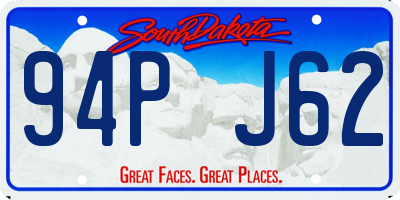 SD license plate 94PJ62