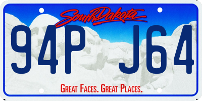 SD license plate 94PJ64