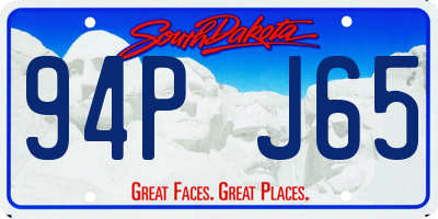 SD license plate 94PJ65