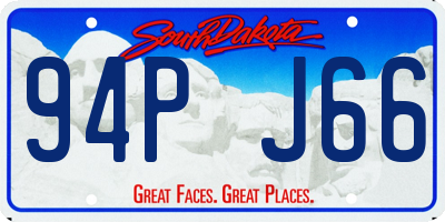 SD license plate 94PJ66