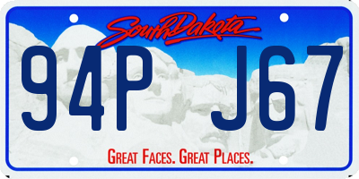 SD license plate 94PJ67