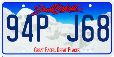 SD license plate 94PJ68