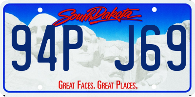 SD license plate 94PJ69