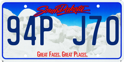 SD license plate 94PJ70